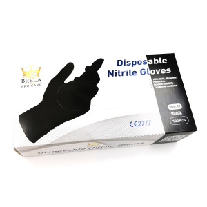 BRELA Pro Care M Nitrilové rukavice černé nepudrované D5000